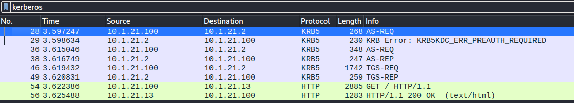 kerberos filter wireshark